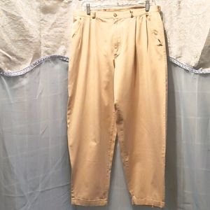 RPM TAN CUFFED/PLEATED TROUSERS SZ33W